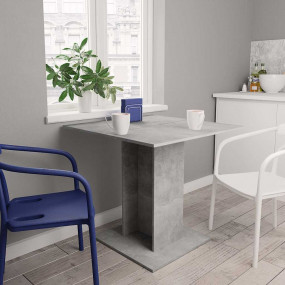 Dining Table Concrete Grey Engineered wood 31.5 in Simp...