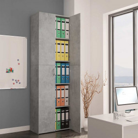 Office Cabinet Concrete grey Engineered wood Tall stora...