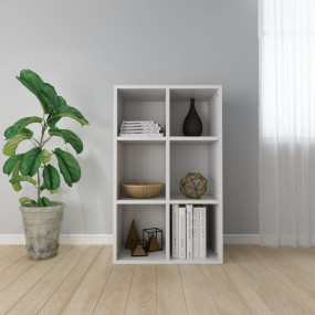 Book Cabinet High gloss white Engineered wood 26x11.8x3...
