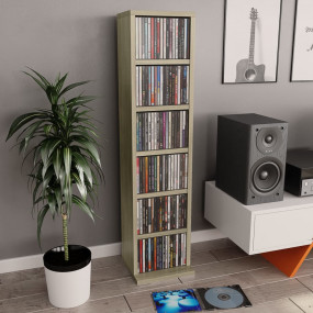 CD Cabinet Sonoma oak Engineered wood 8.3x7.9x34.6 in C...