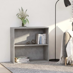 Book Cabinet Concrete Grey Engineered Wood Medium Book ...