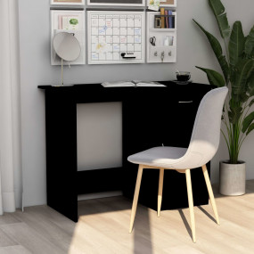 Desk Black Engineered wood Compact Desk Rectangular Mod...