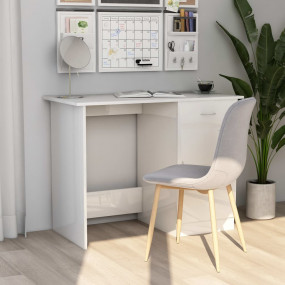 Desk High gloss white Engineered wood Standard Desk Rec...