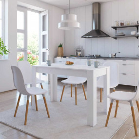 Dining Table White Engineered wood 47.2 x 23.6 x 29.9 i...