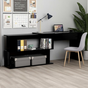 Desk High gloss black Engineered wood Medium Rotating