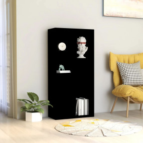 Book Cabinet Black Engineered wood 19.7 x 9.8 x 41.7 in...