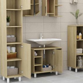 Bathroom Cabinet Sonoma Oak Engineered wood Medium