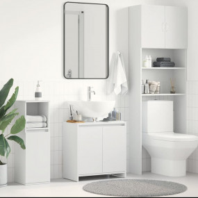 Bathroom Cabinet White Engineered wood Medium Bathroom ...