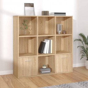 Cabinet Sonoma Oak Engineered Wood Medium Bookshelf Rec...