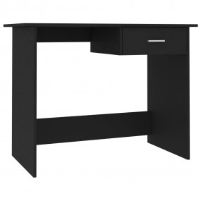 Desk Black Engineered wood Compact Desk Rectangular Mod...