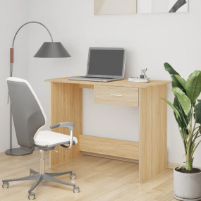 Desk Sonoma Oak Engineered Wood Compact Corner Desk Rec...