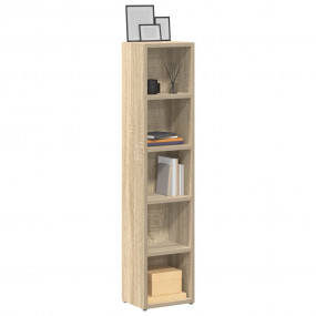 CD Cabinet Set of 2 Sonoma oak Engineered wood Tall CD ...