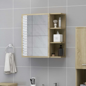 Mirror Cabinet Sonoma Oak Engineered wood, acrylic
