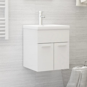 Sink Cabinet High gloss white Engineered wood Sink Cabi...