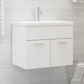 Sink Cabinet White Engineered Wood Medium Sink Cabinet