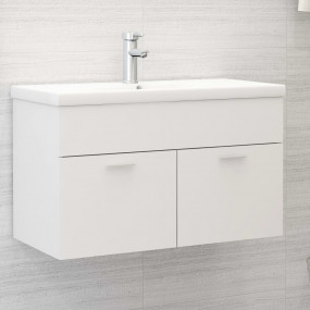 Sink Cabinet White Engineered Wood Medium Sink Cabinet