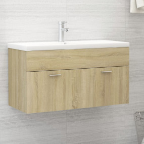 Sink Cabinet Sonoma oak Engineered wood 35.4 x 15.2 x 1...