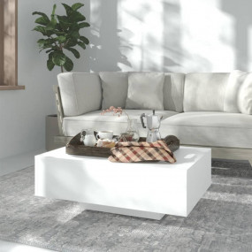 Couch Table White Engineered wood 33.5 x 21.7 x 12.2 in...