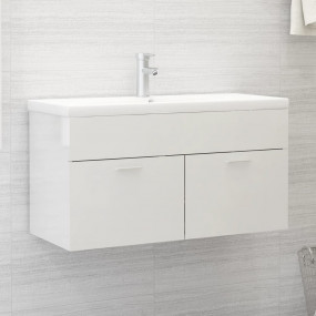 Sink Cabinet High gloss white Engineered wood Medium Si...
