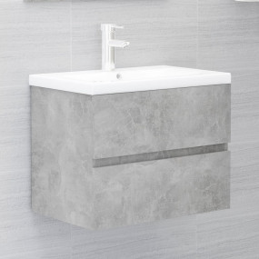 Sink Cabinet Concrete Grey Engineered Wood