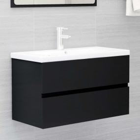 Sink Cabinet Black Engineered wood Standard Sink Cabine...