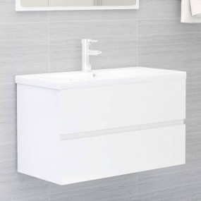 Sink Cabinet High gloss white Engineered wood 31.5 x 15...