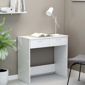 Desk White Engineered wood Compact Desk Rectangular Mod...