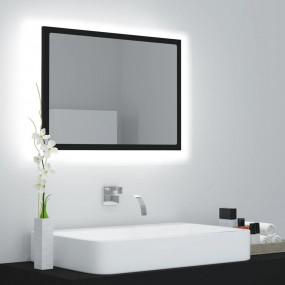 Mirror Black Engineered wood, acrylic Medium Bathroom M...