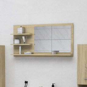 Mirror Sonoma oak Engineered wood, Acrylic 35.4 in x 17...