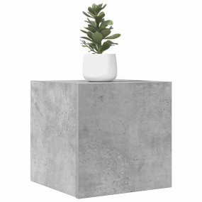 TV Cabinet Concrete Gray Engineered Wood Compact