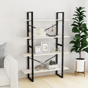 Book Cabinet White Solid pine wood, metal Medium