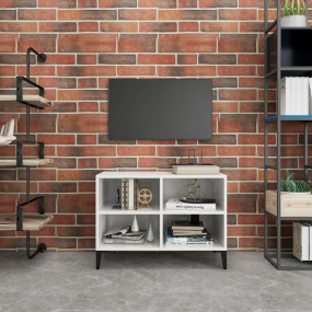 TV Cabinet High gloss white Engineered wood Medium TV C...