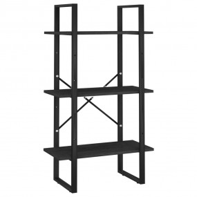 Storage Shelf Black Solid pine wood, metal Storage Shel...