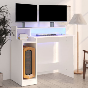 Desk White Engineered wood Standard Computer Desk Recta...