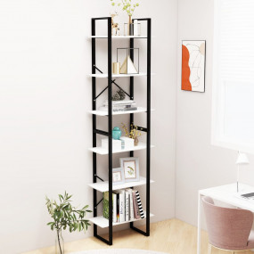 Storage Shelf White Metal 82.7 in tall, compact width/d...