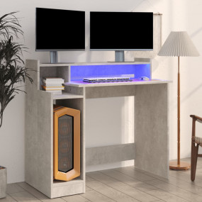 Desk Concrete grey Engineered wood Medium Desk Rectangu...