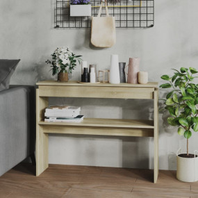 Console Table Sonoma oak Engineered wood Compact Storag...