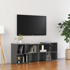 TV Cabinet High gloss grey Engineered wood Standard Mod...