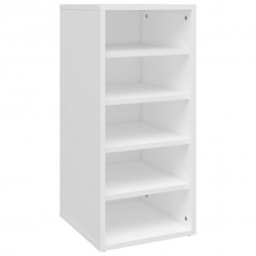 Shoe Cabinet White Engineered Wood 12.4x13.8x27.6 in Sh...