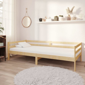 Day Bed Natural Pine Solid Pinewood Single