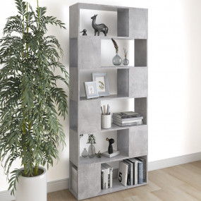 Book Cabinet Room Divider Concrete grey Engineered wood...