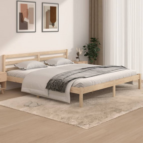 Bed Frame Natural Pine Solid Pine Wood Super King