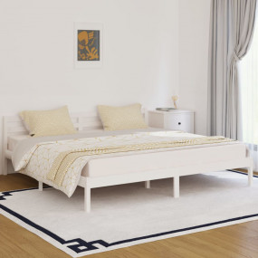 Day Bed White Solid pine wood 200 x 200 cm