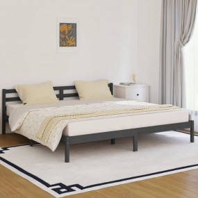 Day Bed Grey Solid Pine Wood 79x79in Super King