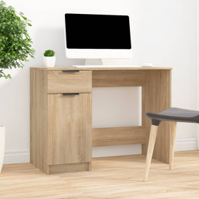 Desk Sonoma Oak Engineered Wood 39.4x19.7x29.5 in Desk