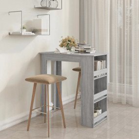 Bar Table Gray Sonoma Engineered Wood Medium Bar Table