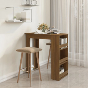 Bar Table Brown Oak Engineered wood Medium Stylish Bar ...