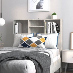 Headboard Cabinet Concrete Grey Engineered wood Standar...
