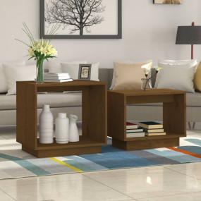 Coffee Table Honey brown Solid pine wood Small to Mediu...