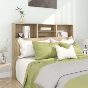 Headboard Cabinet Sonoma oak Engineered wood 55.1x7.5x4...